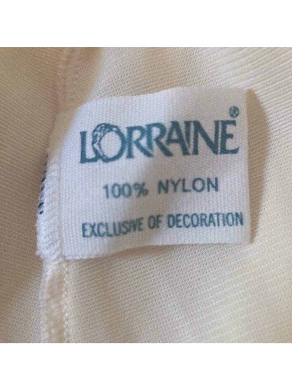 VTG Lorraine Full Length Slip Maxi S-L Off-White - Picture 6 of 7